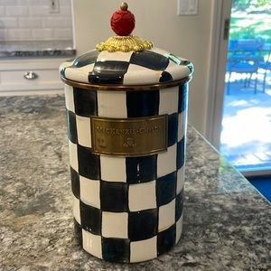 MacKenzie Childs -large Canister 🖤🤍🖤🤍